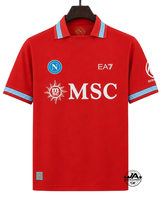 26/27 Napoli Third Red Jersey - Fan Version