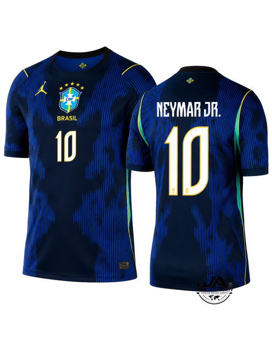 Brazil Neymar Jr. #10 Away Blue Fan Version World Cup 2026