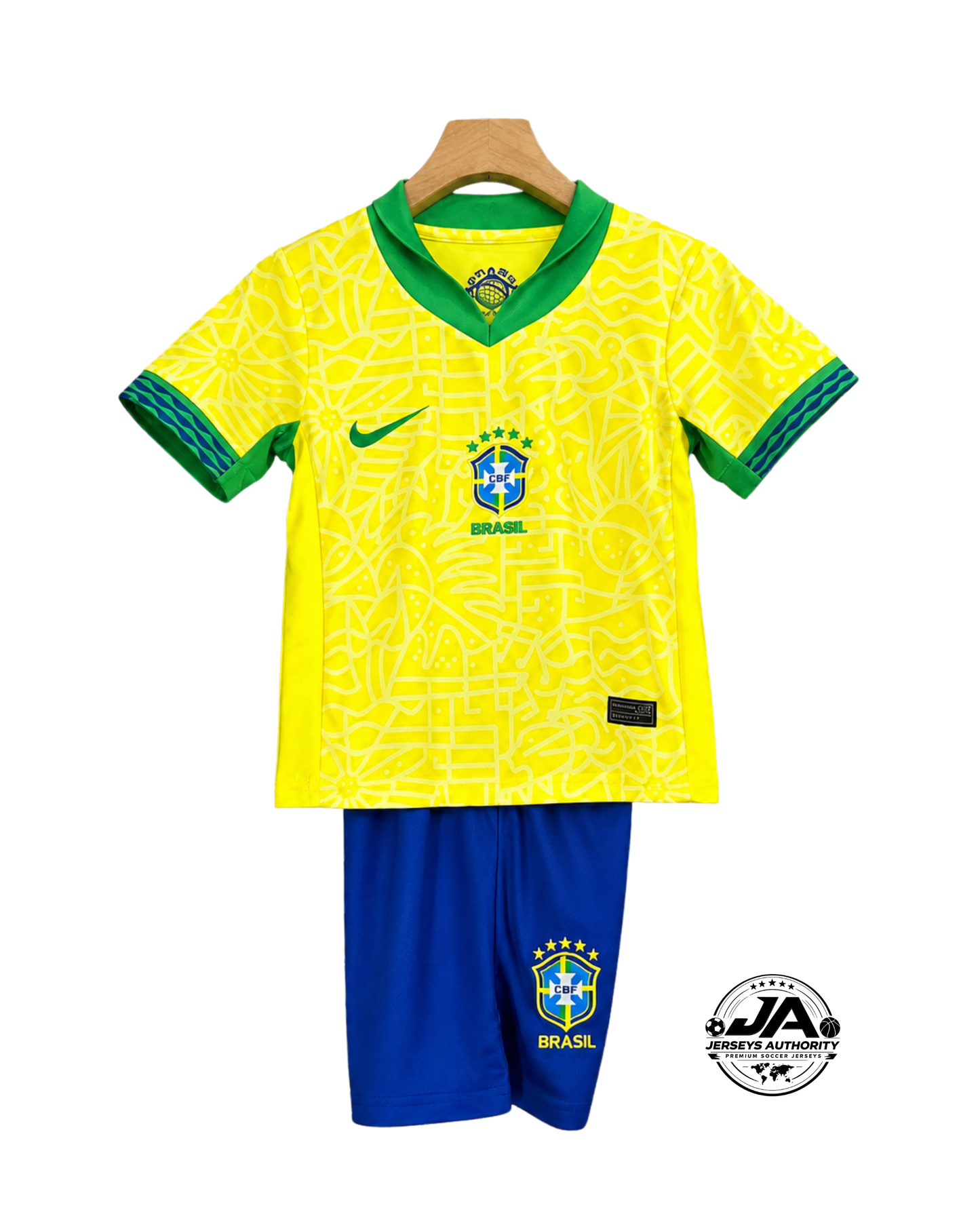 Kids Kit Brazil Home Fan Jersey 2025/26