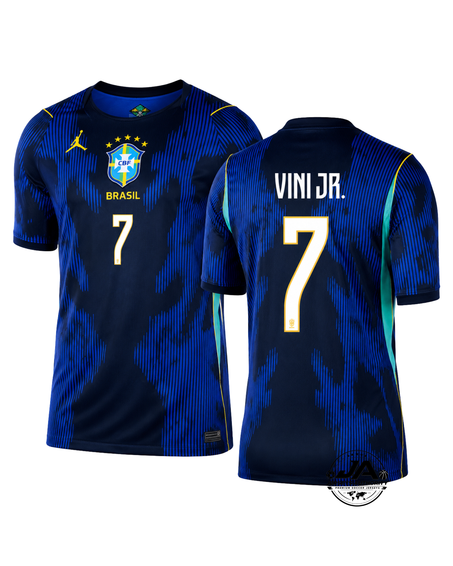 Brazil Vini Jr. #7 Away Blue Fan Version World Cup 2026