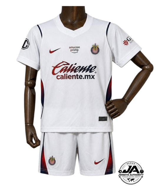 26/27 Kids Chivas Away White Kits Jersey