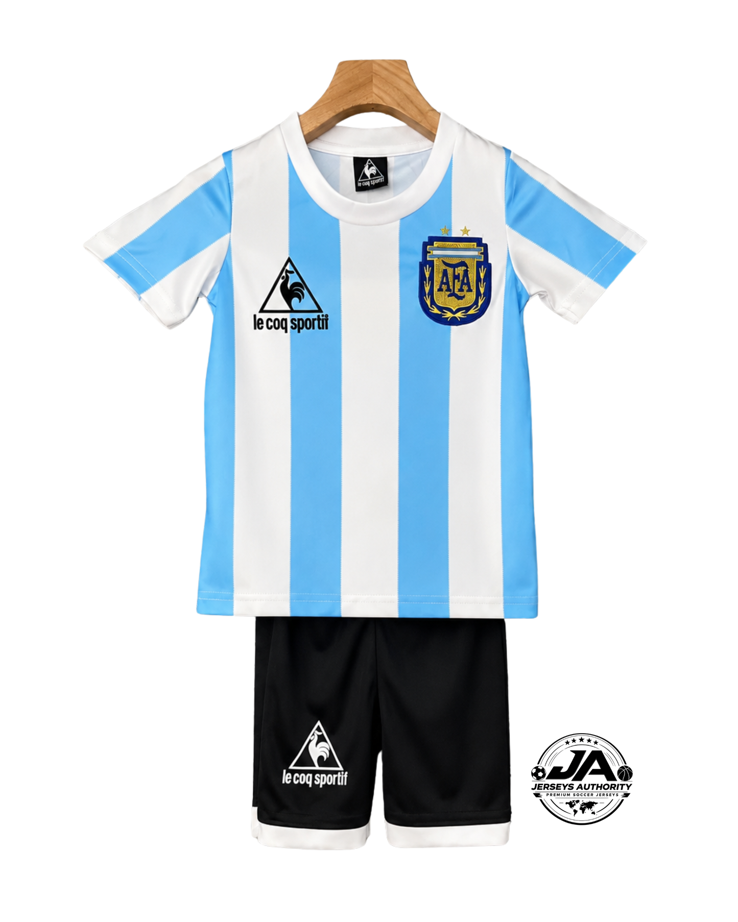 Argentina Home Retro 1986 Kids Kit - Le Coq Sportifit