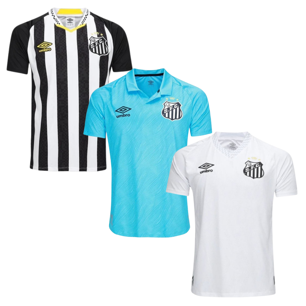 Santos Home, Away e Third 2025/26 - Kit 3 - Fan Version