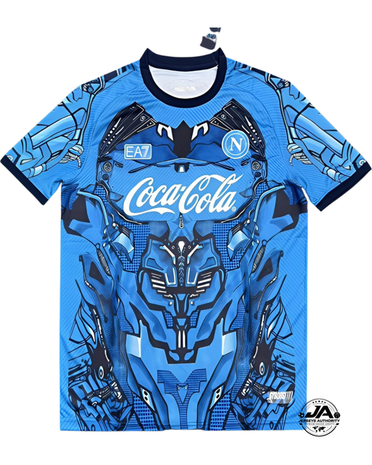25/26 Napoli Blue Robotic Armor Pattern Jersey - Fan Version