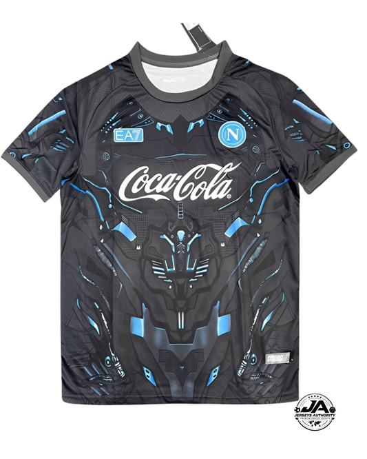 25/26 Napoli Gray Robotic Armor Pattern Jersey - Fan Version