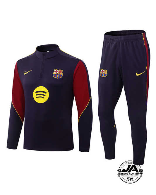2026/27 FC Barcelona Dark Purple Training Set – Long Sleeve