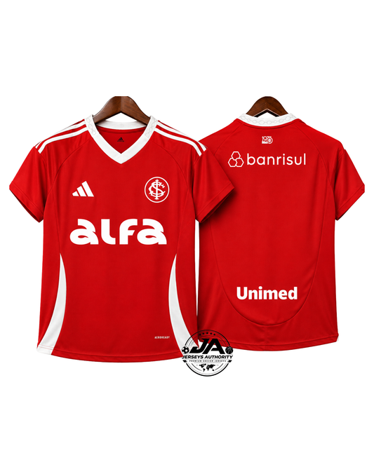 Camisa Feminina Internacional I 2025/26 Home com os Patrocinadores - Torcedor