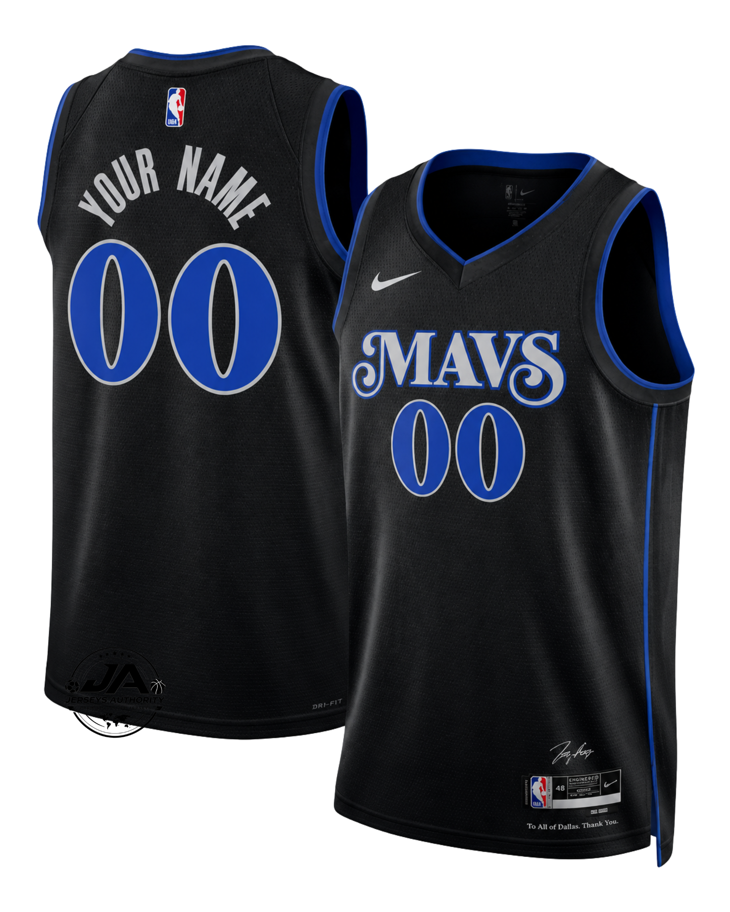Dallas Mavericks City Edition Jersey - Black