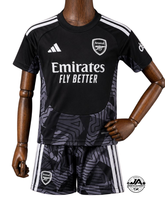 Arsenal 2026/27 Goalkeeper Black Jersey Kids Kit