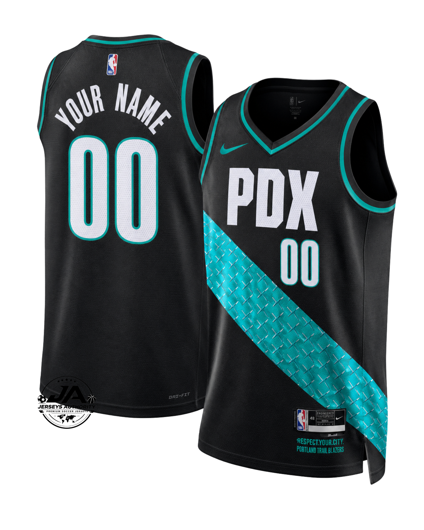 Portland Trail Blazers Diamond Icon Edition Jersey - Black
