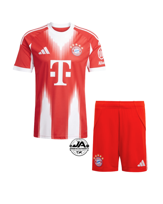 Kids Kit Bayern Munich Home Jersey 2025/26