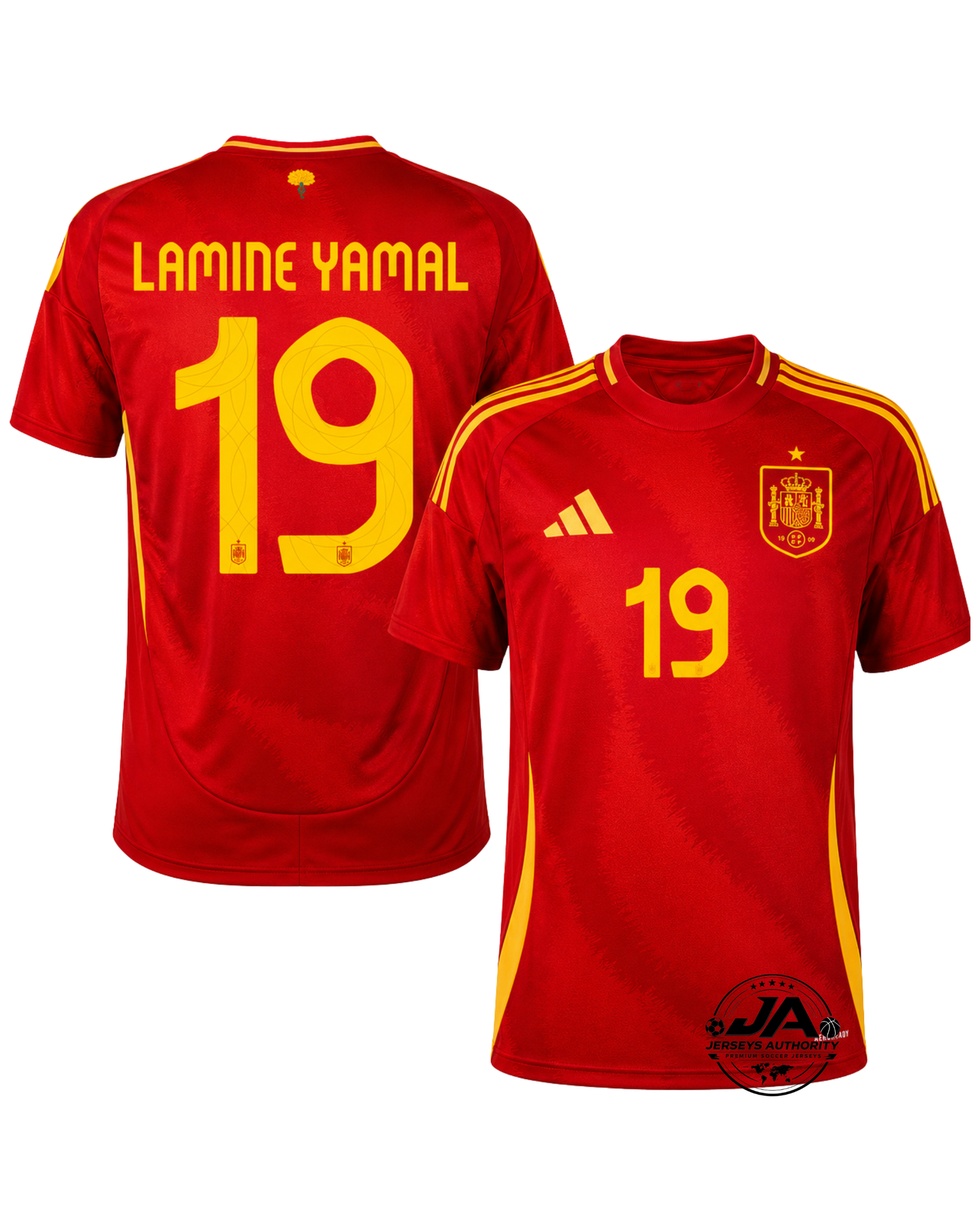 Spain Lamine Yamal 19 Home Fan Jersey 2025/26
