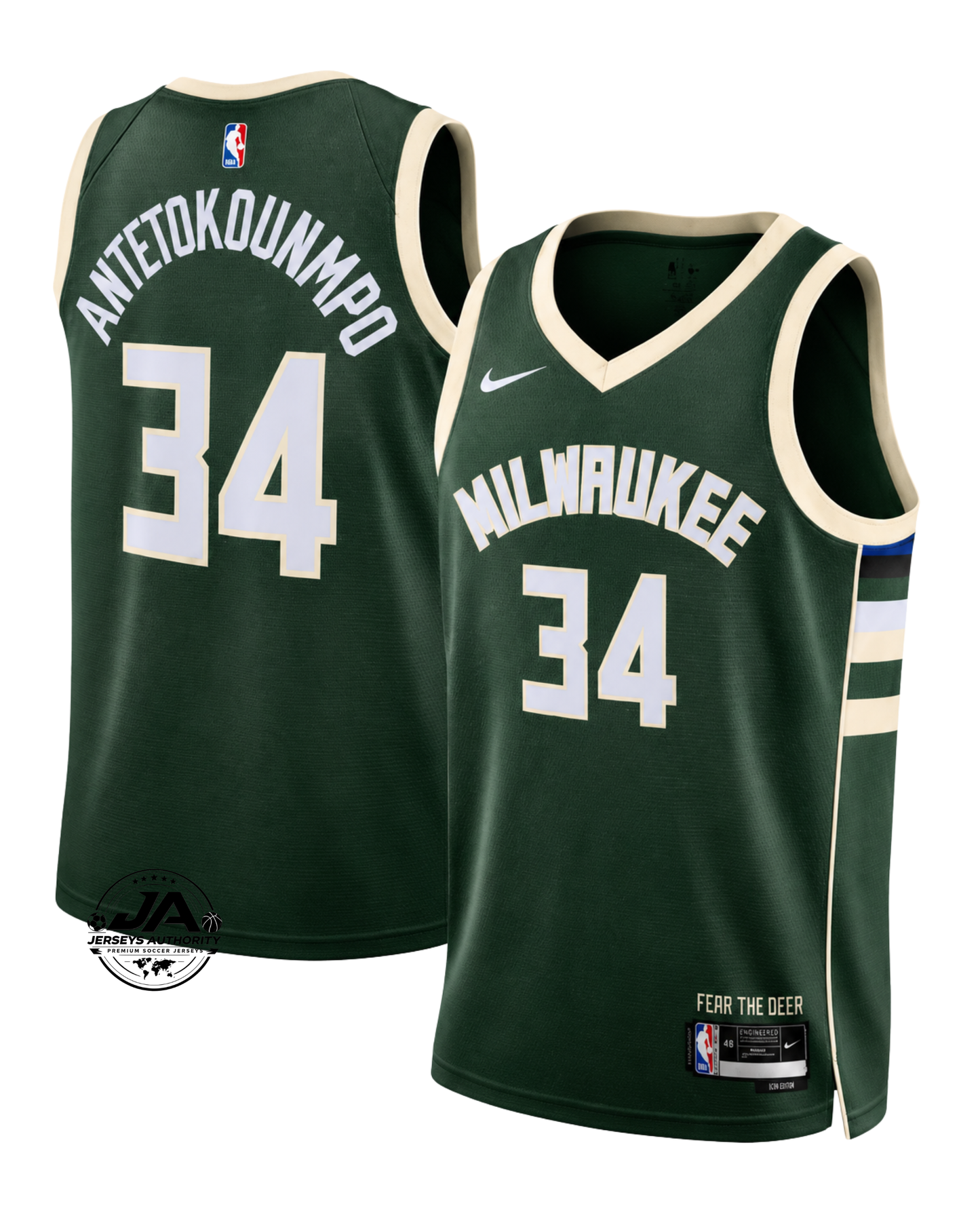 Giannis Antetokounmpo Milwaukee Bucks Icon Edition Jersey - Hunter Green