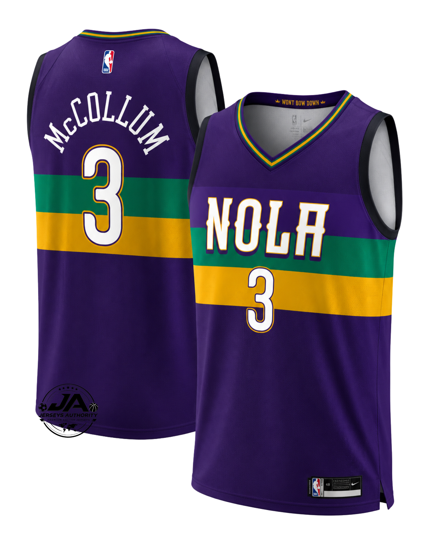CJ McCollum New Orleans Pelicans Fastbreak City Edition Jersey - Purple