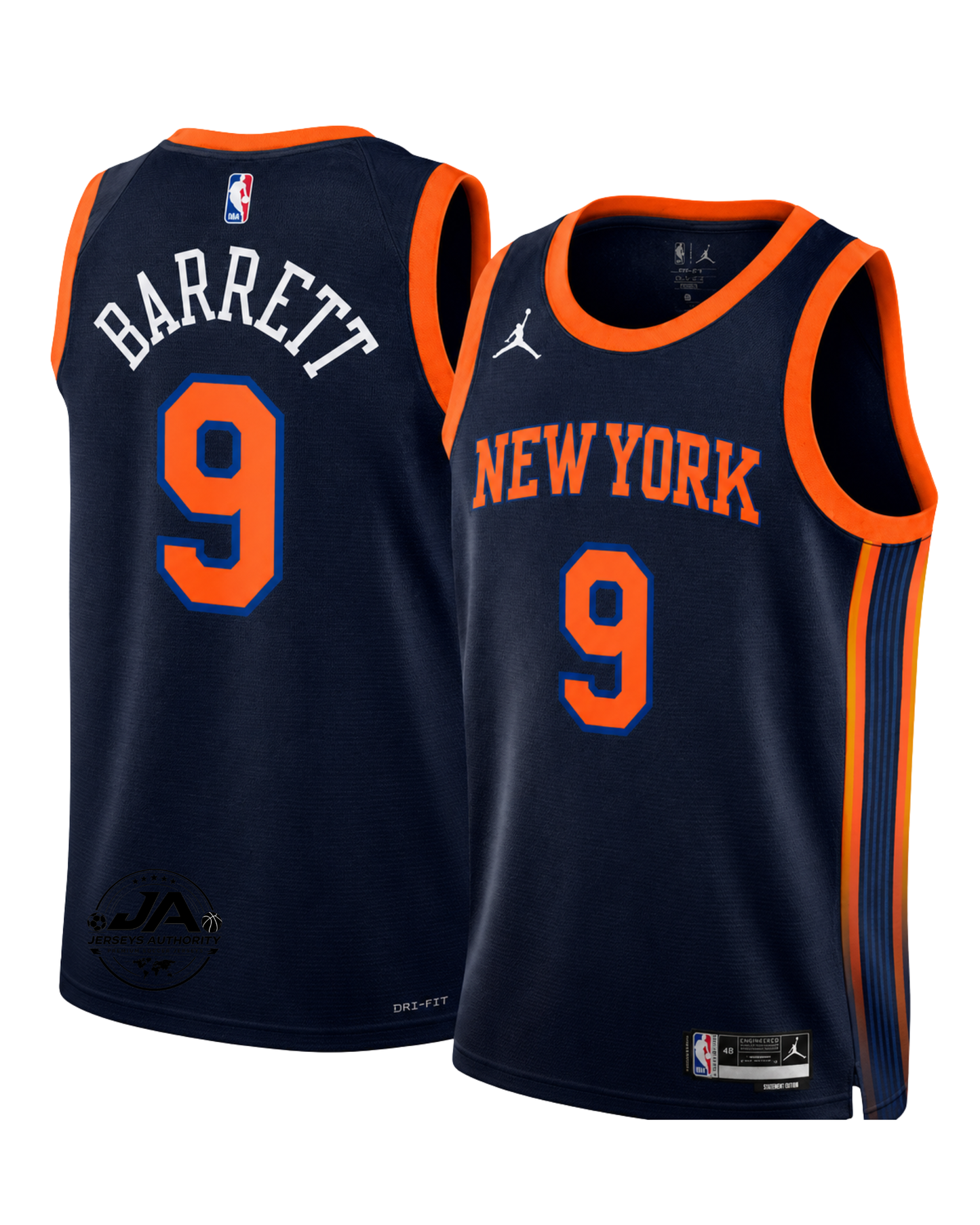 RJ Barrett New York Knicks Statement Edition Jersey - Navy