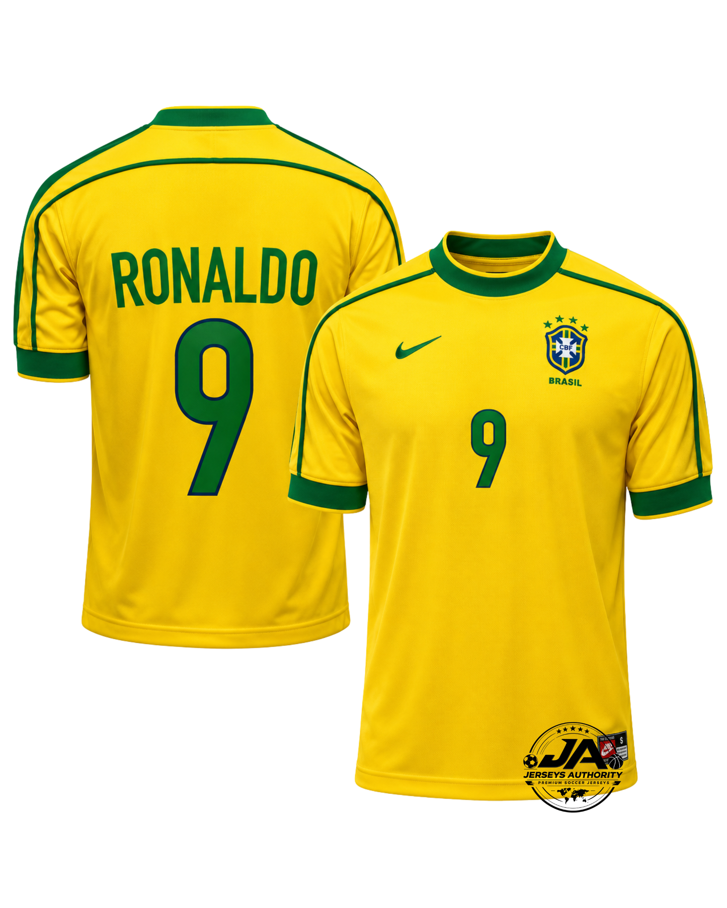 Brazil 1998/99 Retro Jersey Ronaldo #9