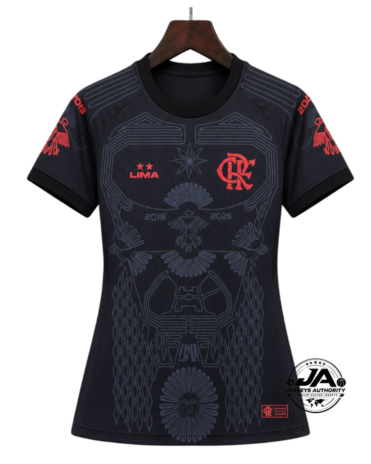 26/27 Women’s Urubu De Lima Flamengo Manto Da Nação Black Jersey