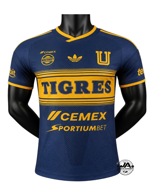 26/27 Tigres Away Player Jersey Full Sponsors - Slim Fit