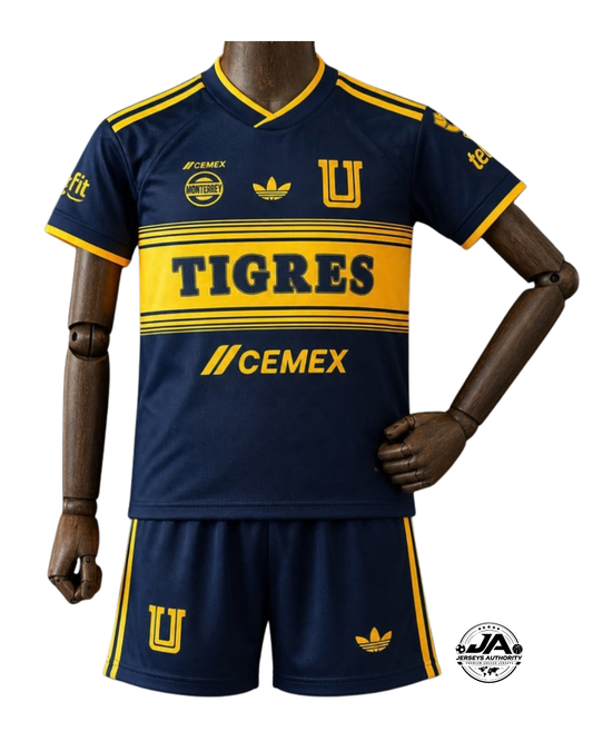 26/27 Kids Tigres Navy Blue Jersey Kit