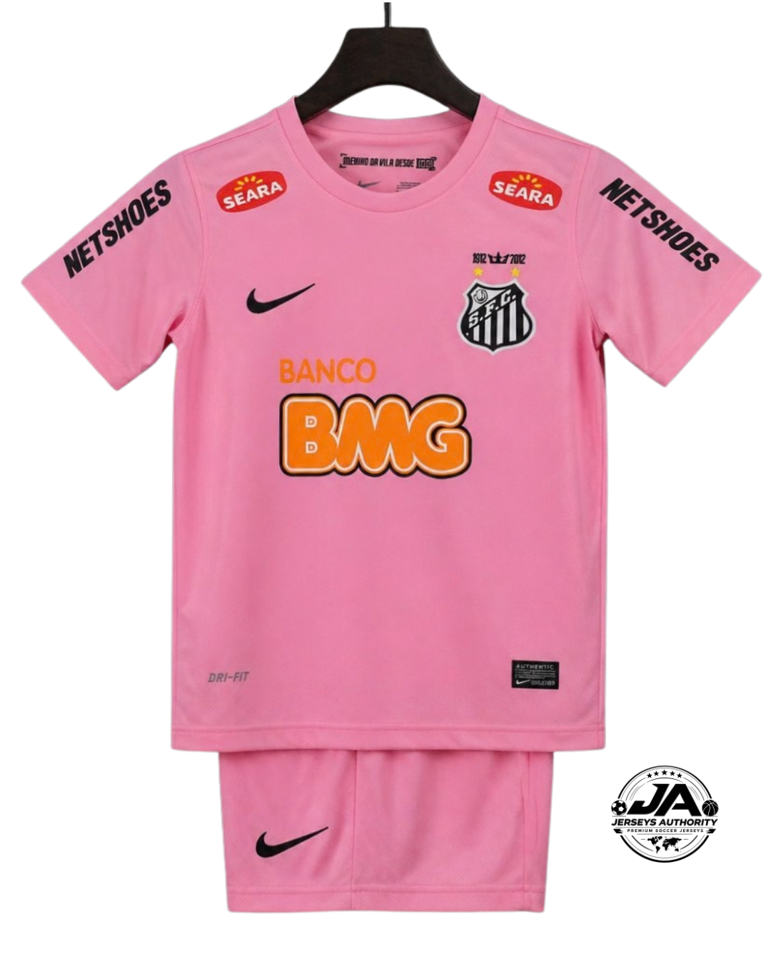 Retro 12/13 Kids Santos Away Pink Jersey