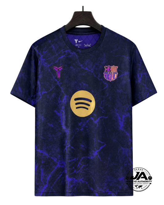 26/27 Barcelona Purple Marbled Pattern Pre-Match Jersey