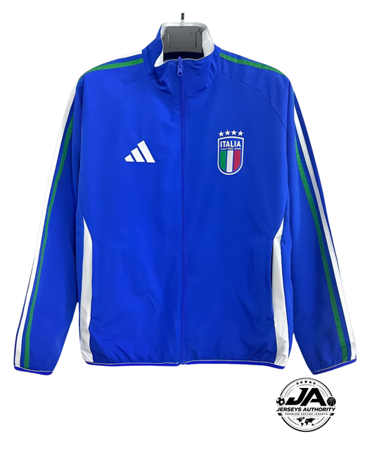 2026 Italy Blue Full Zipper Windbreaker