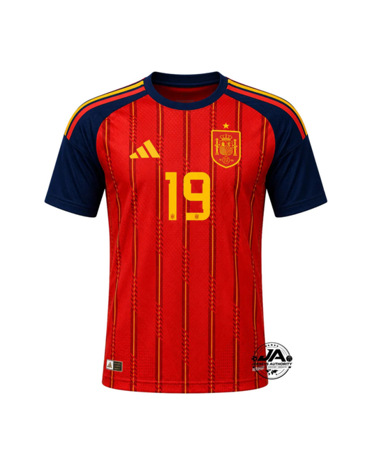 Spain Lamine Yamal Authentic World Cup Home Jersey 2026 - Player Version - Slim Fit