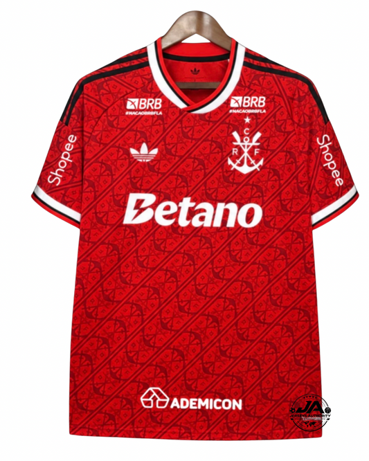 Flamengo 2026/27 Red Third Player Jersey Full Sponsors- Slim Fit