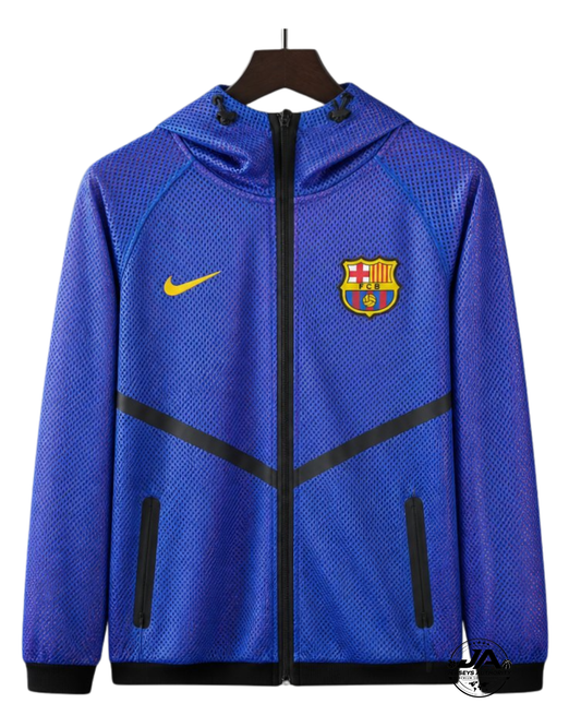 26/27 Barcelona Lightweight Breathable Mesh Windbreaker Blue Jacket