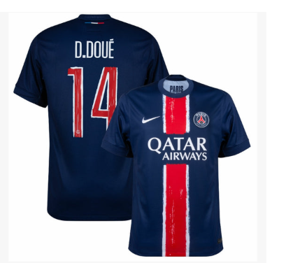 PSG D. Doue 14 Home Fan Jersey 2024/25