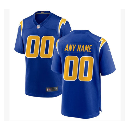 Los Angeles Chargers Royal Alternate Custom Game Jersey