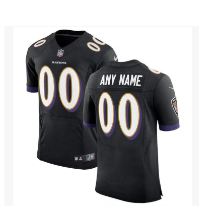 Baltimore Ravens Speed Machine Custom Jersey - Black