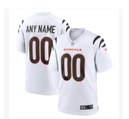 Cincinnati Bengals Custom Game Jersey - White