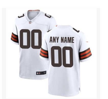 Cleveland Browns Custom Game Jersey - Brown/White