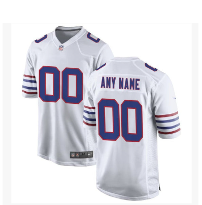 Buffalo Bills Alternate Custom Game Jersey - White
