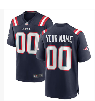 Patriots Game Home Jersey - Navy - Custom