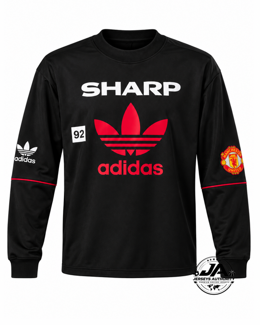 Manchester United 90/92 Black Long-Sleeved Retro Sweatshirt