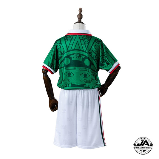 Mexico Kit Kids 1998 Home Jersey