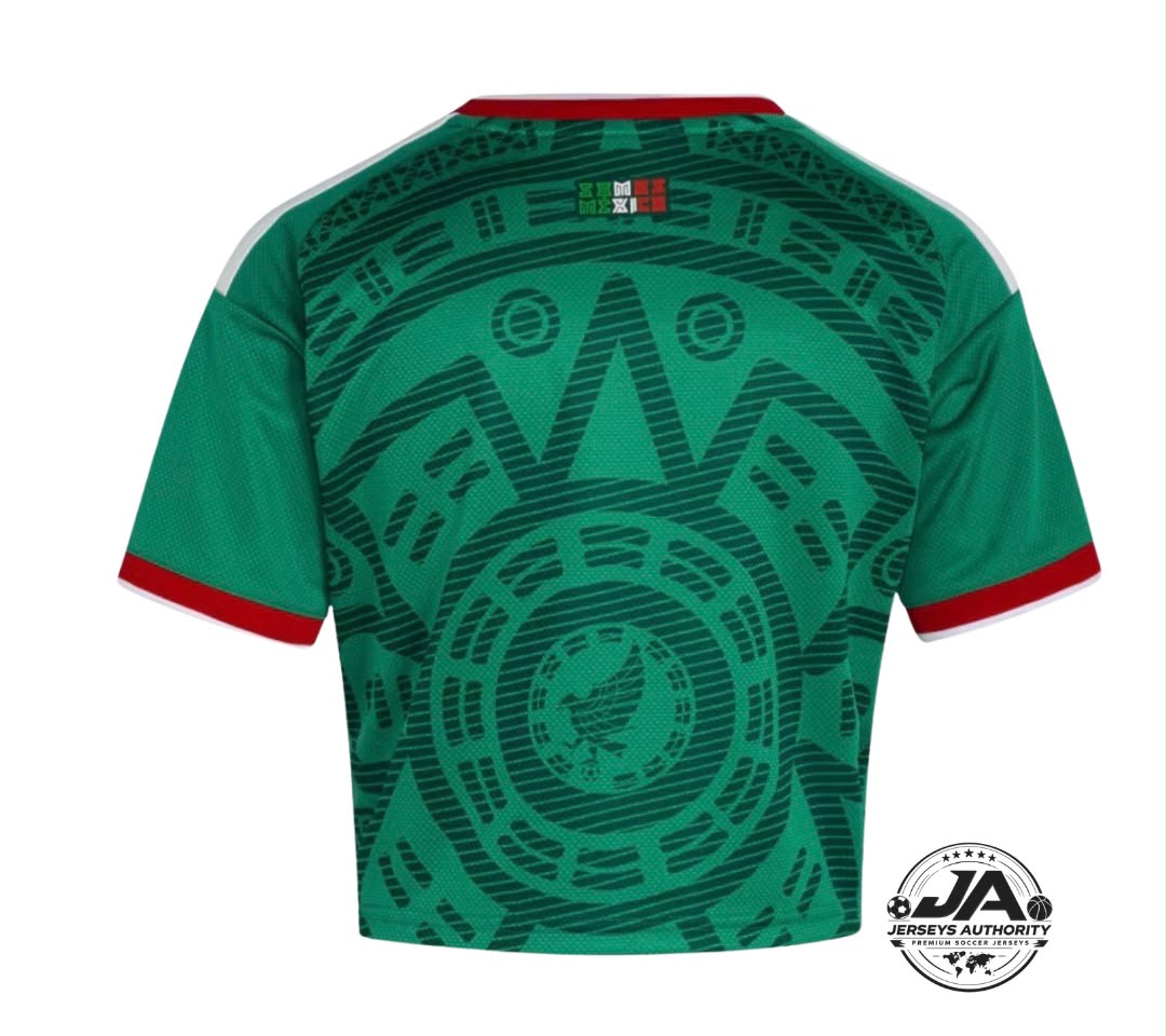 2026 Mexico Women's Stadium Home Cropped Soccer Jersey - World Cup 2026