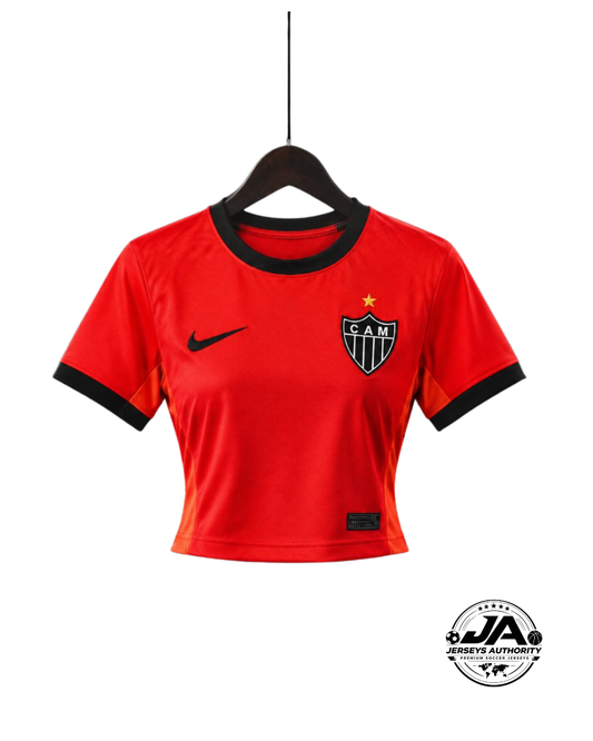 Atlético Mineiro red women's cropped jersey back