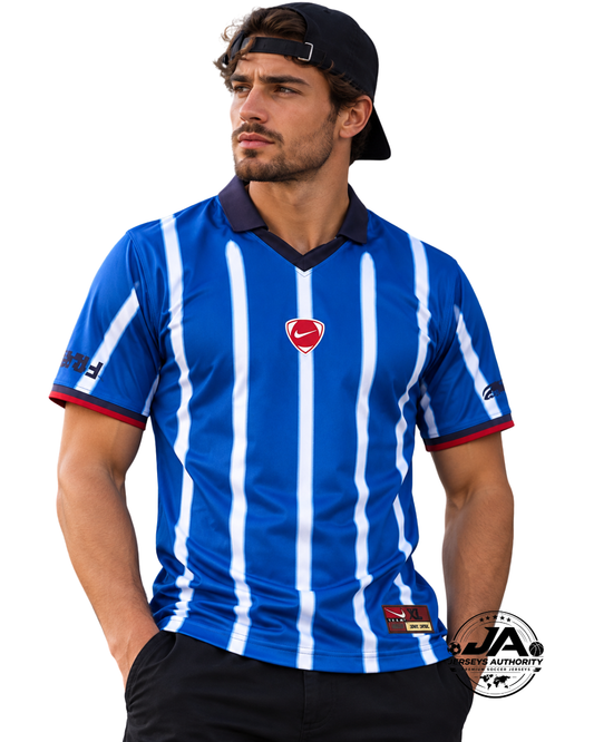 2026 France x Travis Scott Cactus Jack Total 90 Retro Blue Stripe Jersey