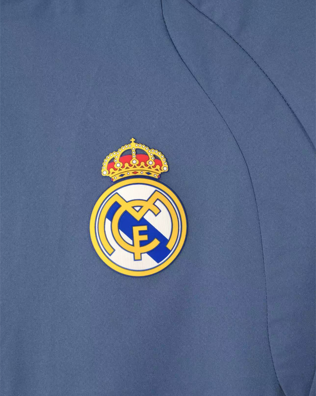 2026/27 Real Madrid Blue Gray Hooded Windbreaker Jacket