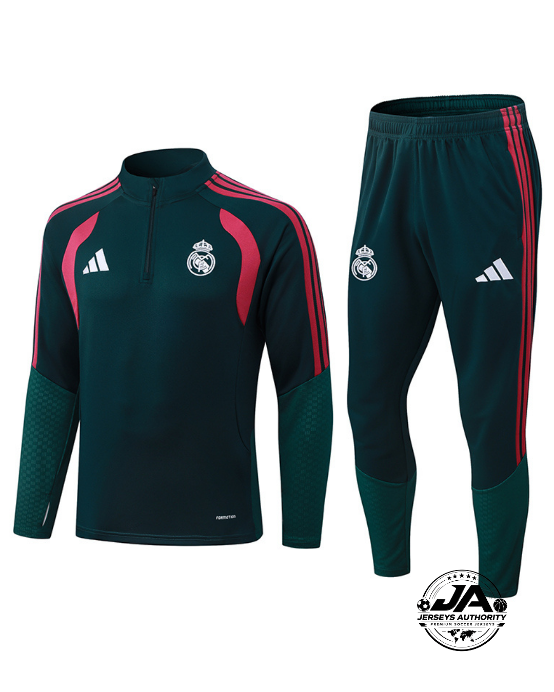 2026/27 Real Madrid Dark Green Training Set – Long Sleeve