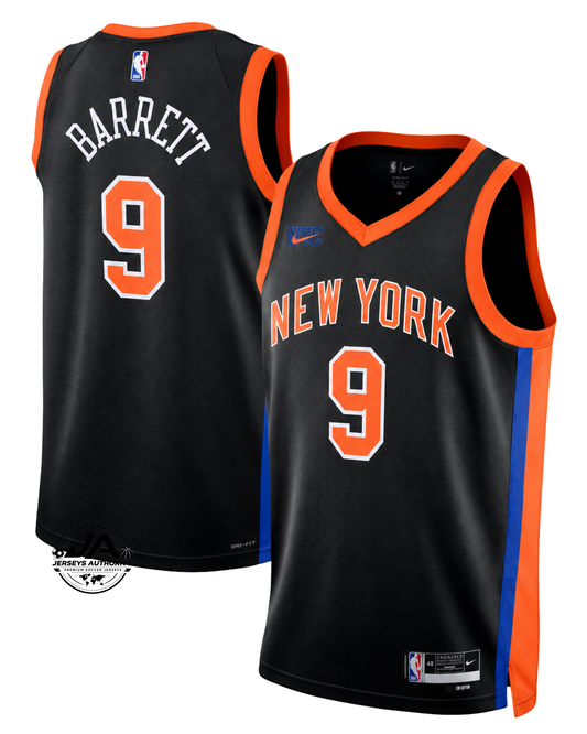 RJ Barrett New York Knicks City Edition Jersey - Black