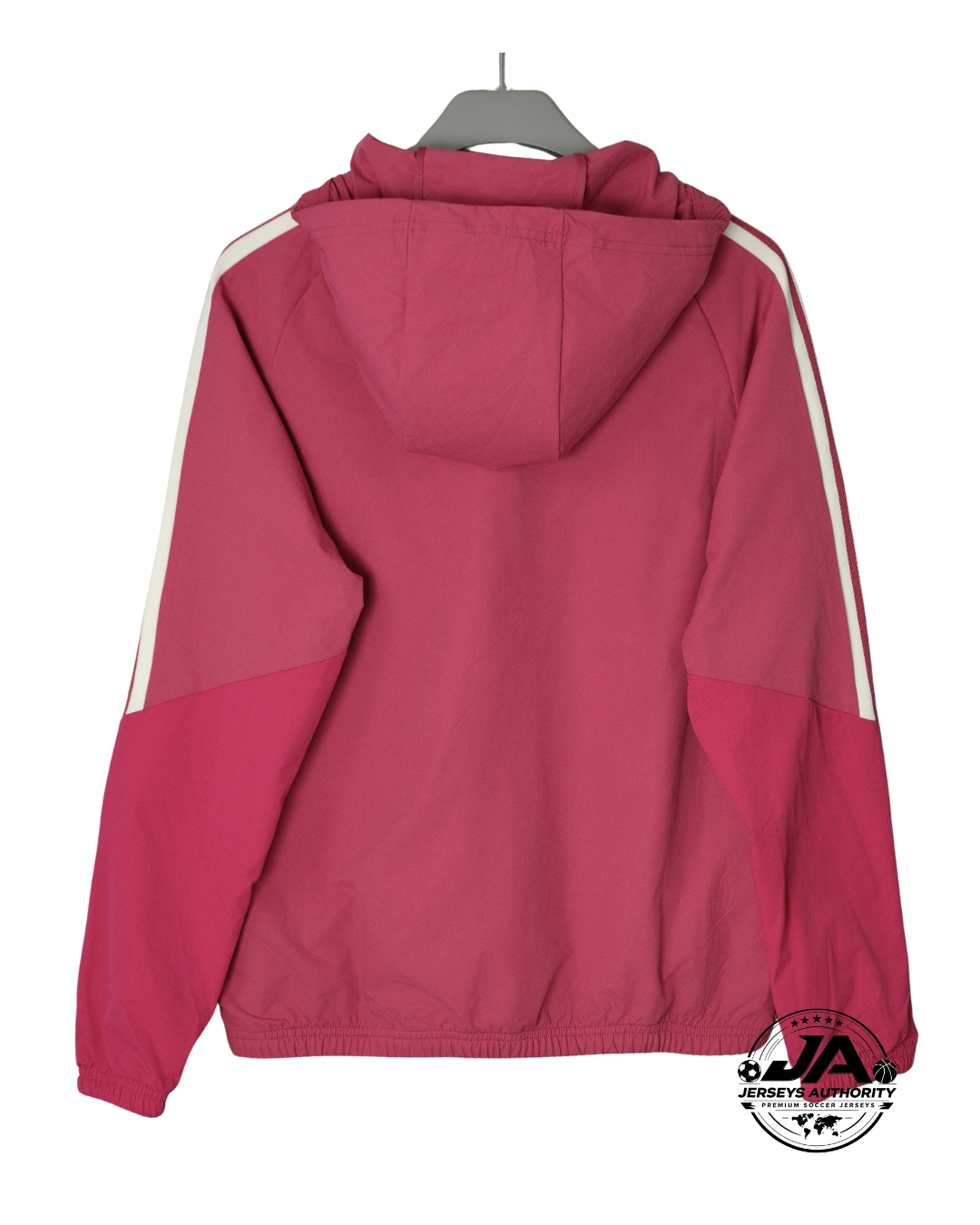2026/27 Real Madrid Rose Red Hooded Windbreaker Jacket