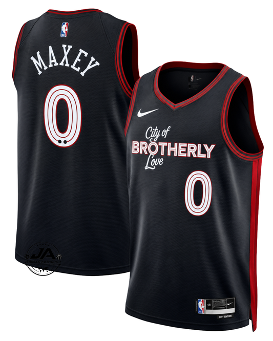 Tyrese Maxey Philadelphia 76ers City Edition Jersey - Navy