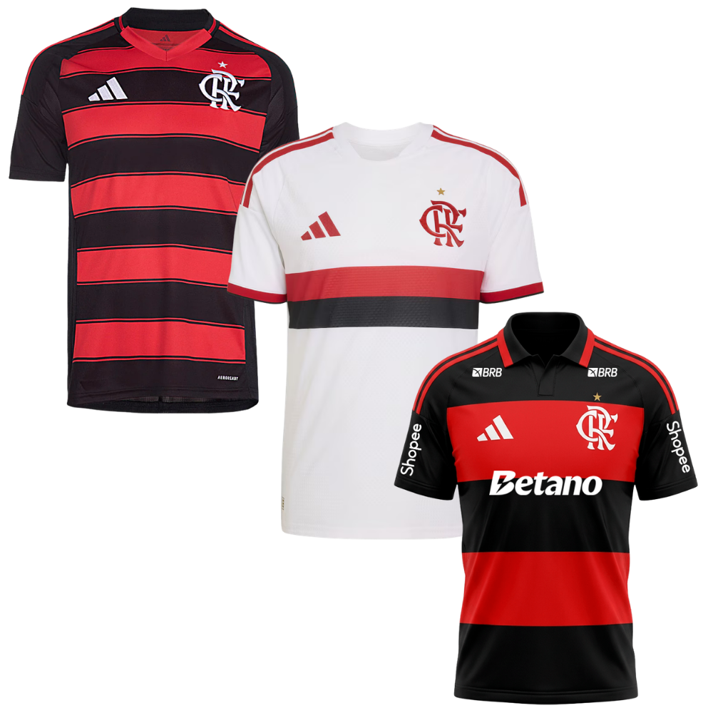 Combo 3 Jerseys Flamengo 2026/27 - Kit 3 - Fan Version