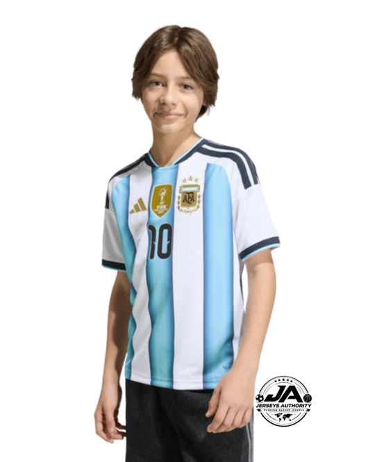 Kids Kit Argentina Home Messi 10 Fan Jersey Shirt 2026 World Cup