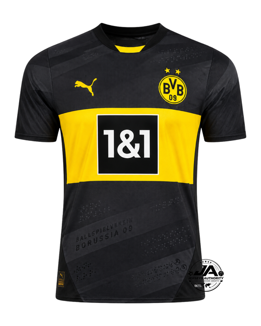 Borussia Dortmund Away 2024/25 Patches UCL UEFA Foundation (Official Printing)