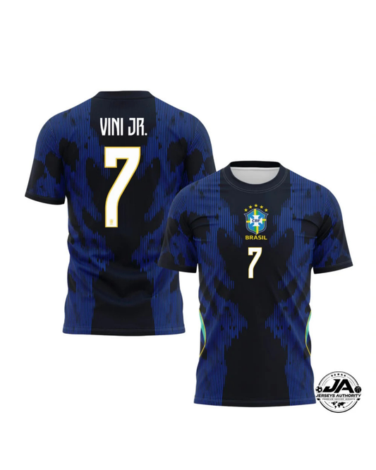 Brazil Vini Jr. #7 Away Blue Fan Version World Cup 2026